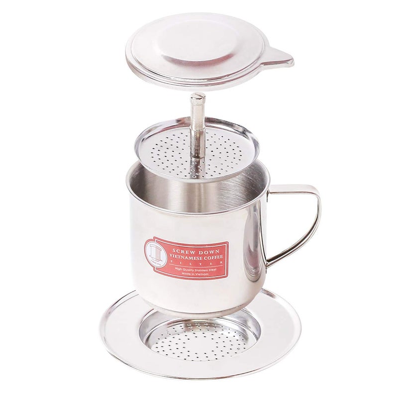 Thang Long Vietnamese Coffee Filter Maker Press. Screw Down Phin Made in Vietnam. Authentic (2, Medium (8 oz)). - Image 3